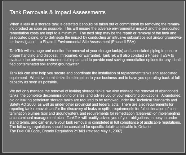 storage tank removal in Ontario storage tank removal in Ontario